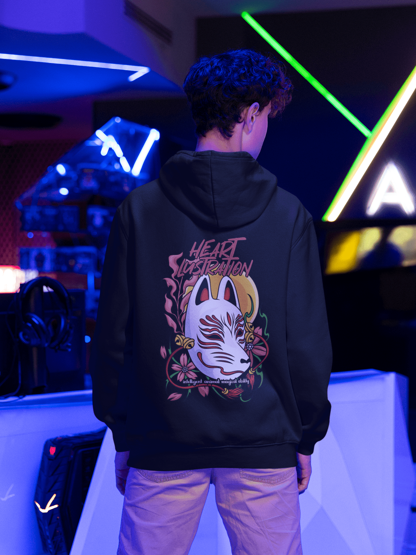 Oversized Hoodie - Heart Lustration Hoodie